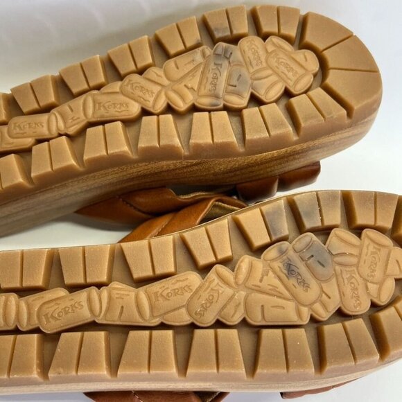 Korks Women’s Faithe Wedge Sandals Size 10M Brown Wood Grain - Picture 11 of 13